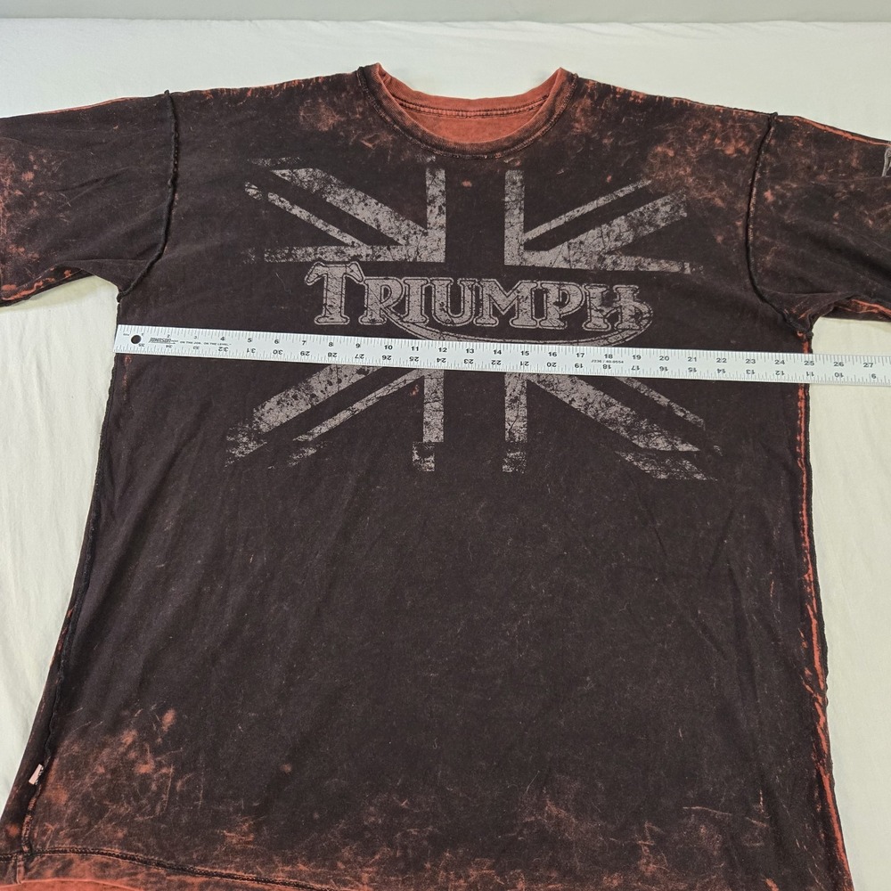 Triumph Motorcycle T-Shirt Mens XL UHL Works Reversible Red And Black - Picture 8 of 12